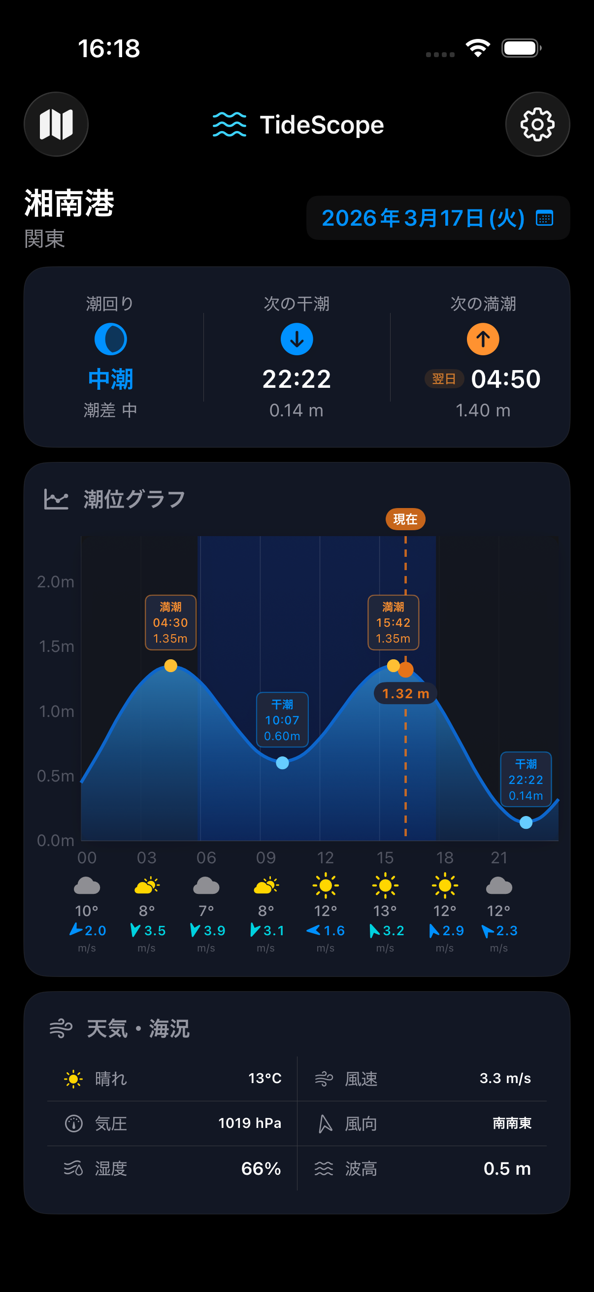 メイン画面（ダーク）